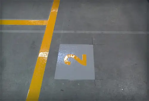 Shot Blast Line Marking